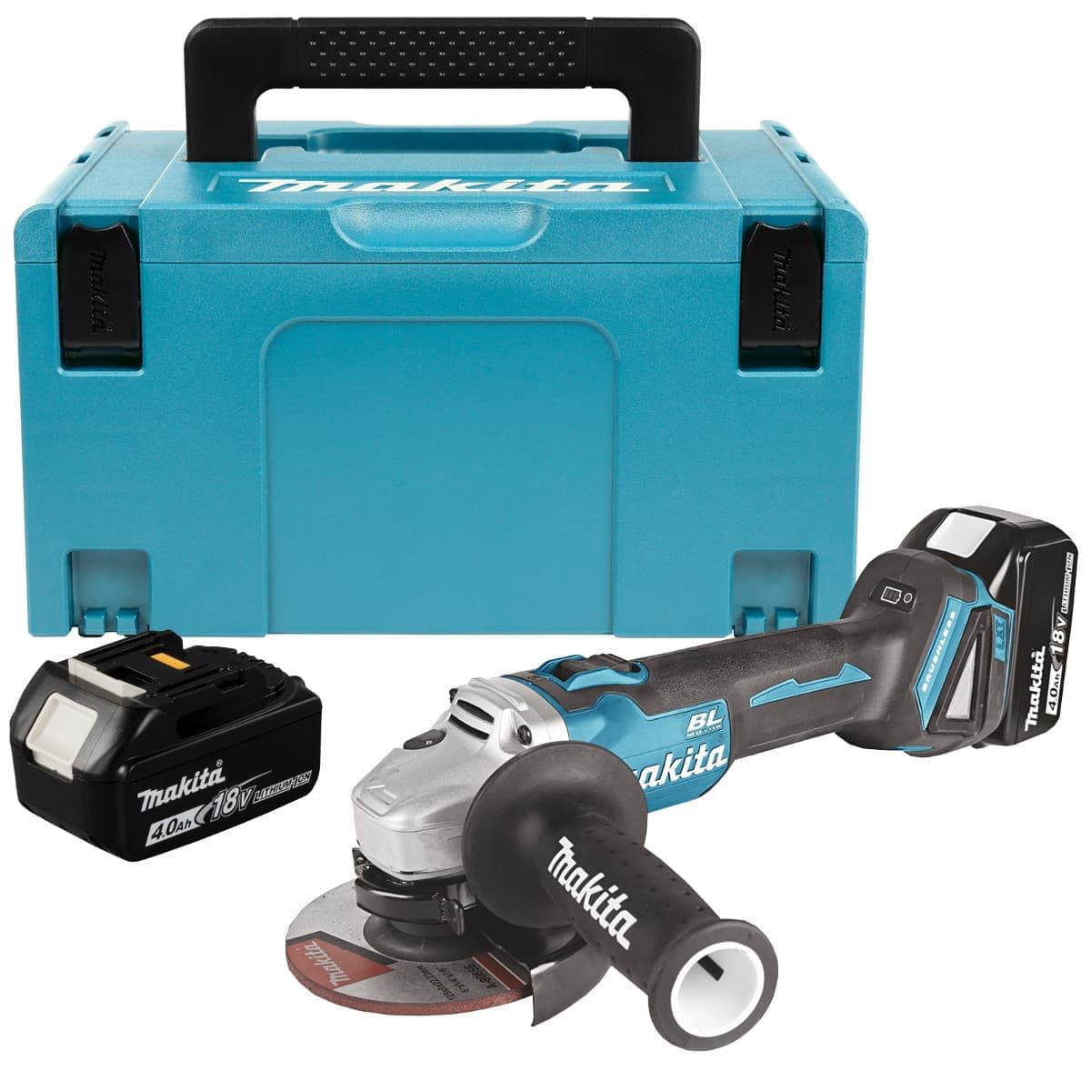 Makita DGA504RMJ accu haakse slijper 125 mm 18V 4,0Ah + Mbox