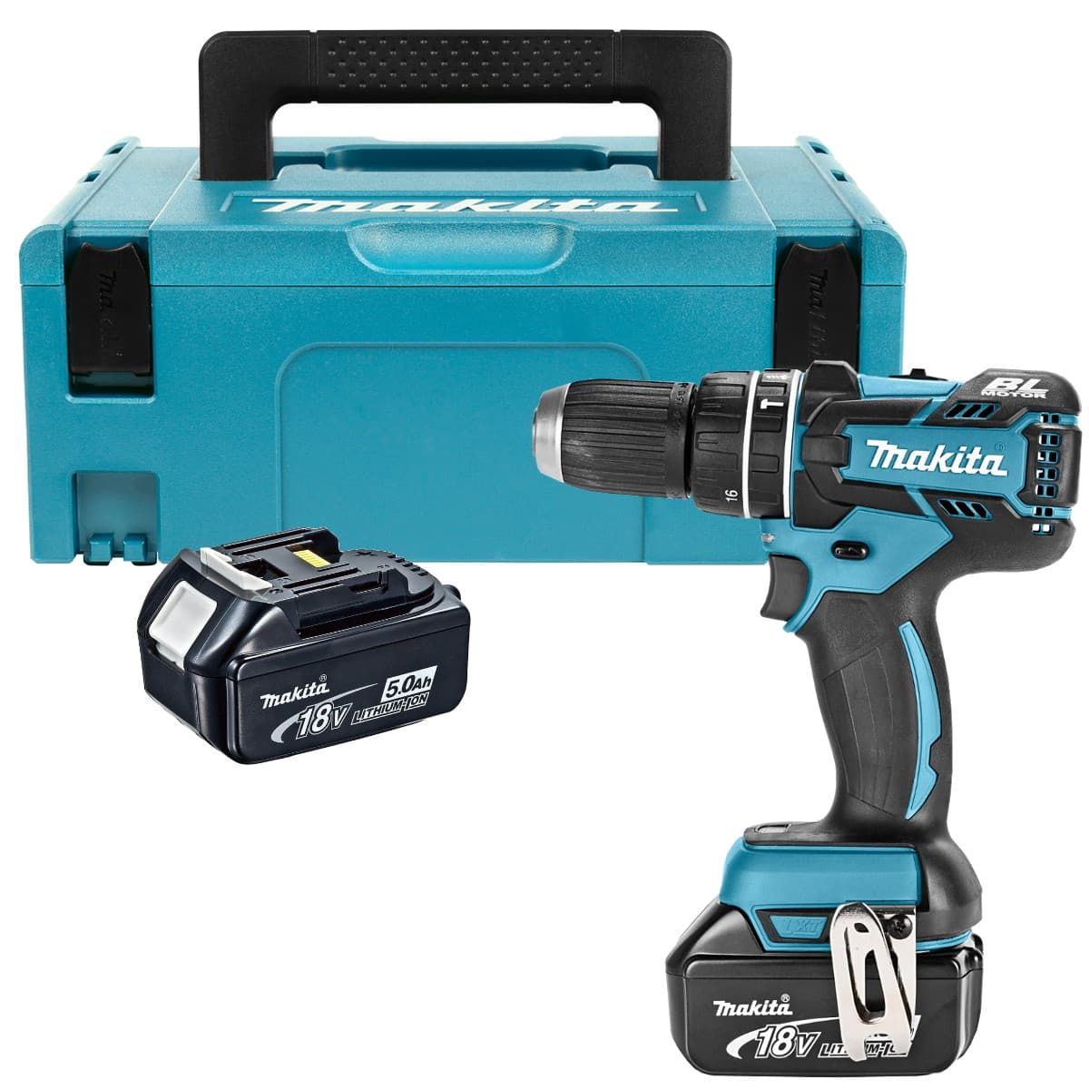 Makita DHP480RTJ accuklopboormachine 18V 5,0Ah + Mbox