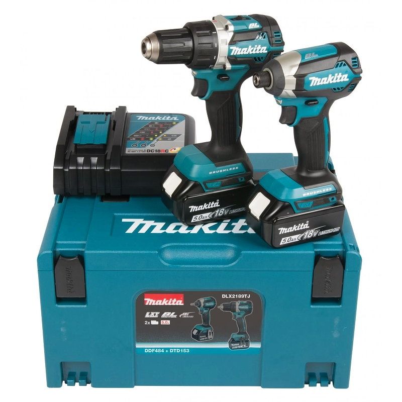 Makita DLX2189TJ combiset met accuboormachine (DDF484) en accu slagschroevendraaier (DTD153) in Mbox