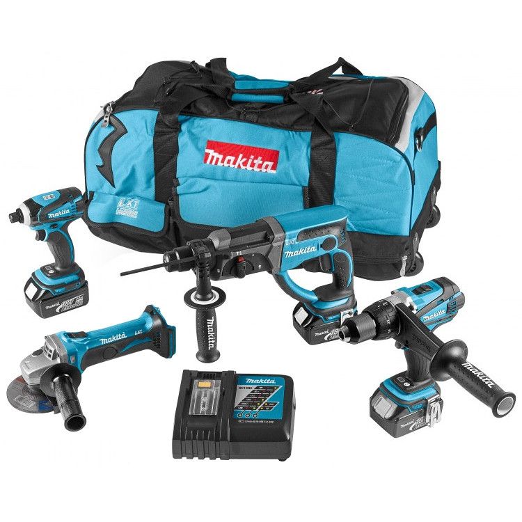 Makita DLX4017M 18V accu 4-delige combiset met 3 x 4.0Ah accu's