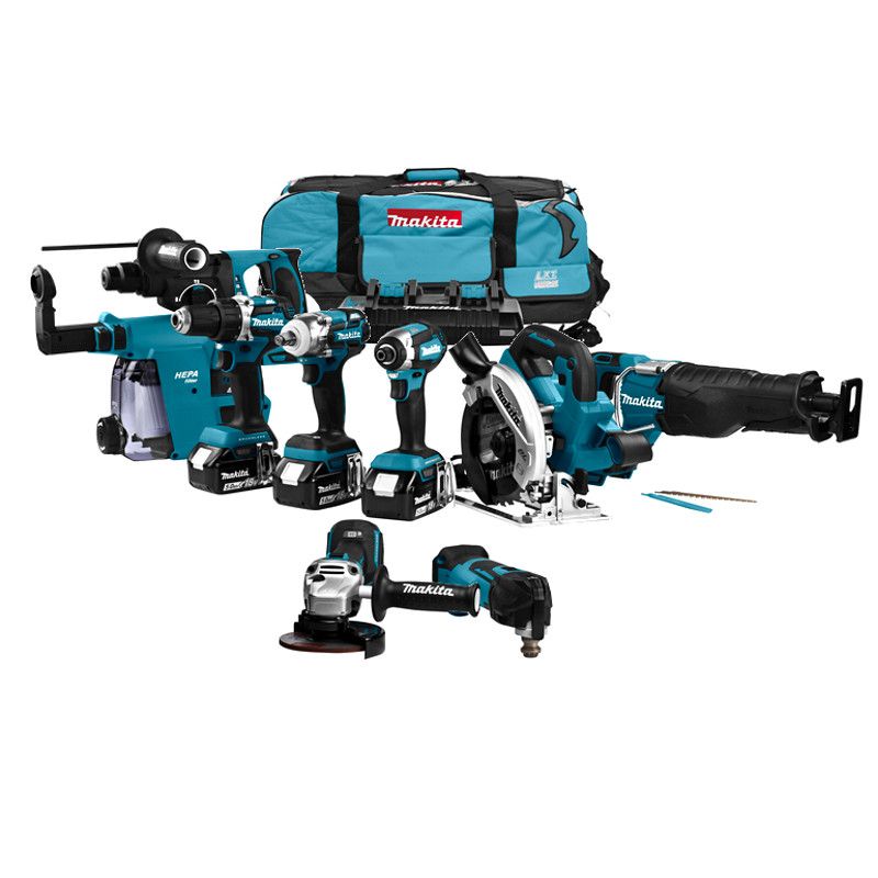 Makita DLX8026TW1 combiset 8-delig 18V 5,0Ah + tas