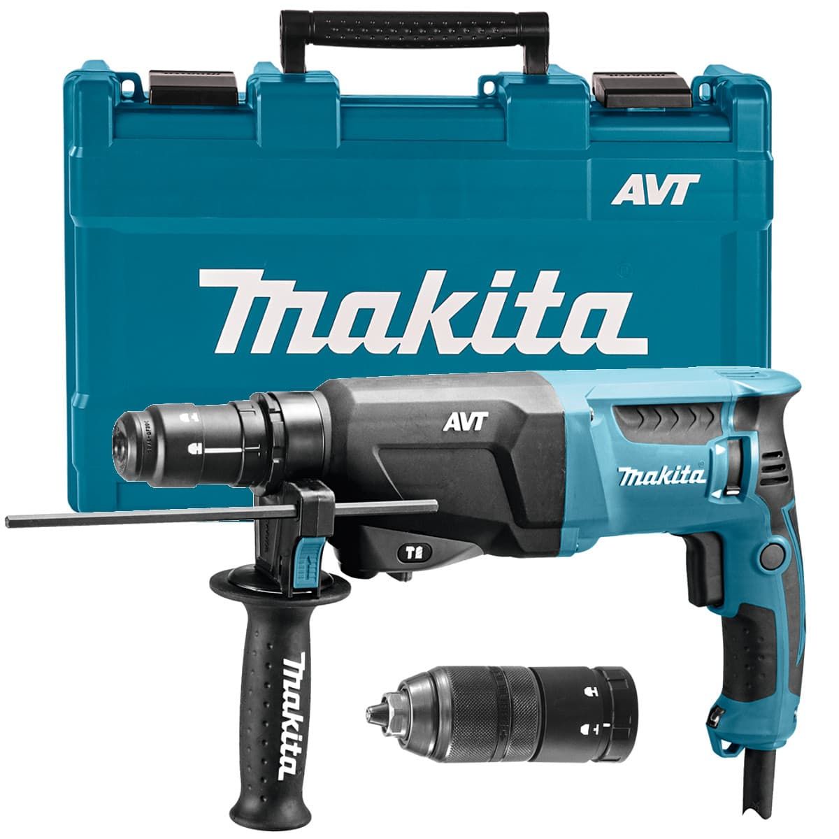 Makita HR2611FT boorhamer SDS plus 800W 2,4J + koffer en boorkop