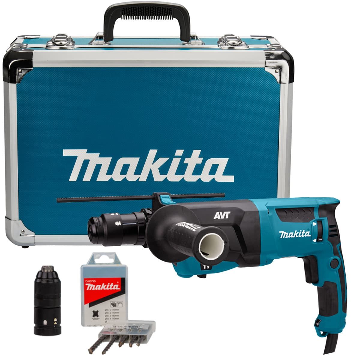 Makita HR2631FT13 combihamer SDS plus 800W 2,4J + koffer en borenset
