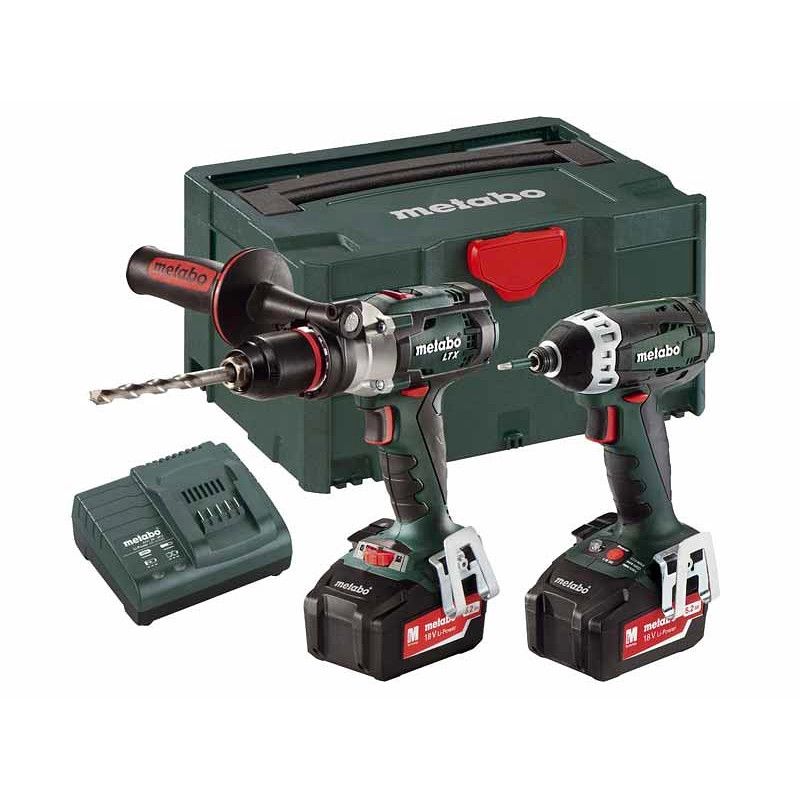 Metabo 2.1.5 set accuklopboor + slagmoersleutel - 18V 5,2Ah + opbergtas