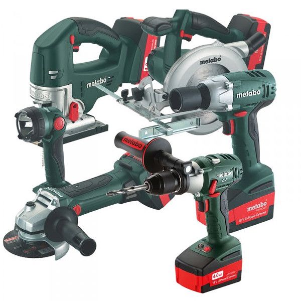 Metabo 6.2.1 6-delige accu comboset - 18V 4,0Ah + opbergtas