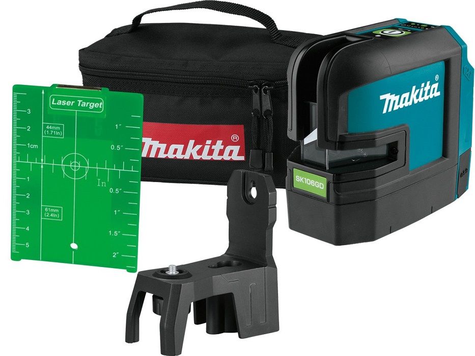 Makita SK106GDZ kruislijnlaser en puntlaser groen body 10,8V/12V + tas